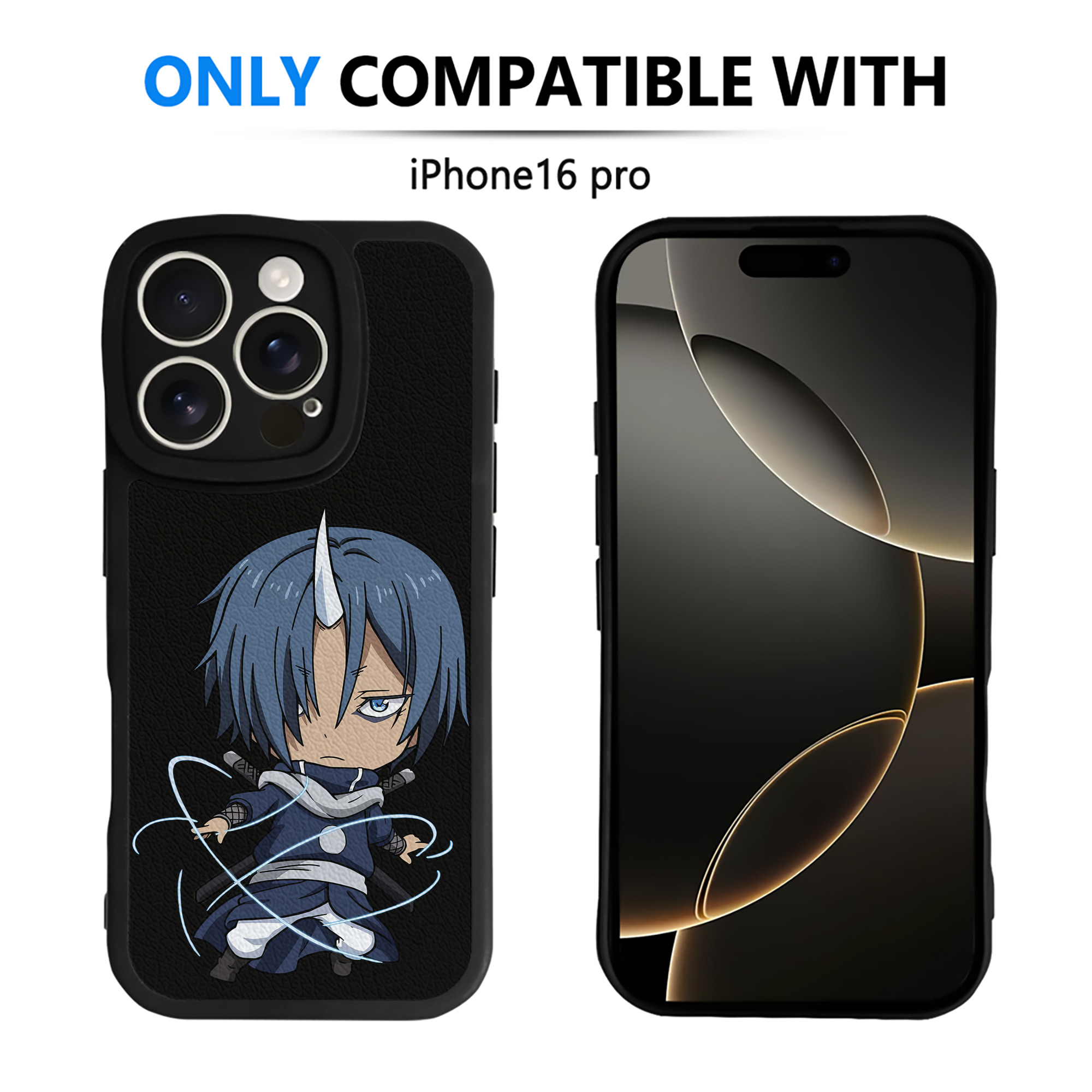 （画像用） 転スラ Regarding Reincarnated to Slime 【iPhone 16シリーズ対応】シリコンスマホケース（レザー調） 材質：シリコン